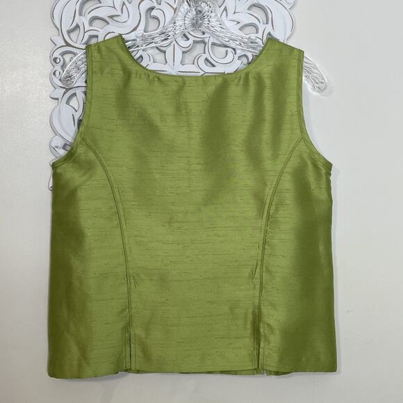 AMY JESS Women's Small 3-Piece JACKET TOP PANT Set Chartreuse GREEN Made in USA - Picture 6 of 16